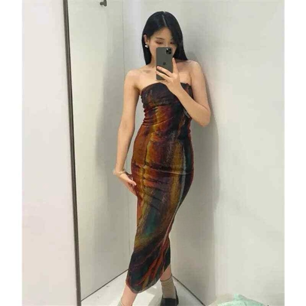 ZARA NEW TULLE PRINTED STRAPLESS TUBE DRESS
ABSTRACT MULTICOLOR 5039/819 015